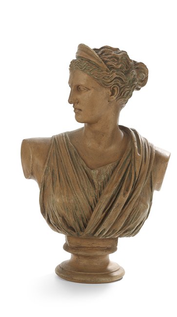 Continental Terracotta Bust of Diana (1 of 1)