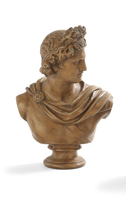 Continental Terracotta Bust of Apollo Belvedere (1 of 1)