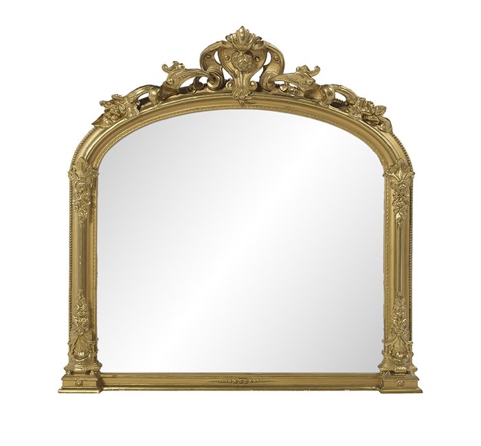 American Rococo Revival Giltwood Mantel Mirror (1 of 1)