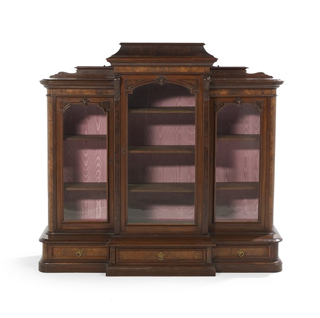 American Renaissance Revival Walnut Bookcase (1 of 2)