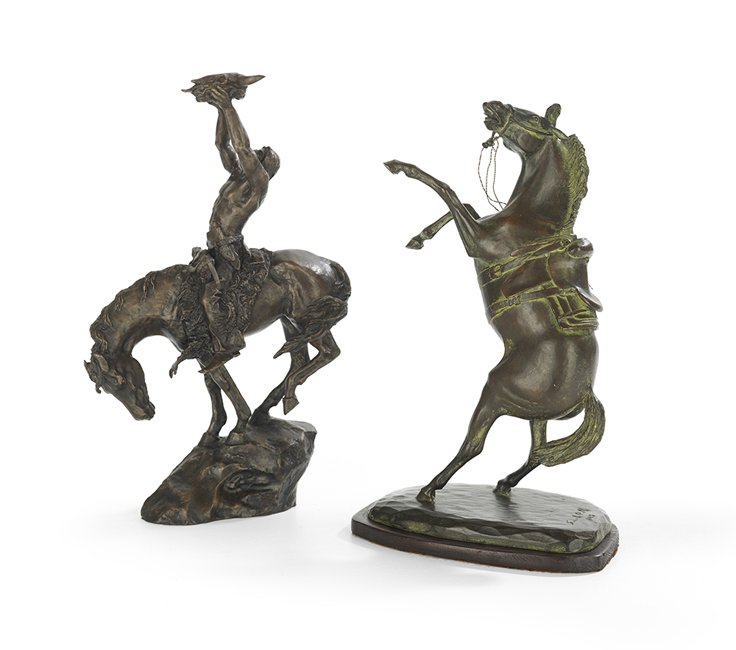 Two American Western Patinated Bronzes (1 of 4)