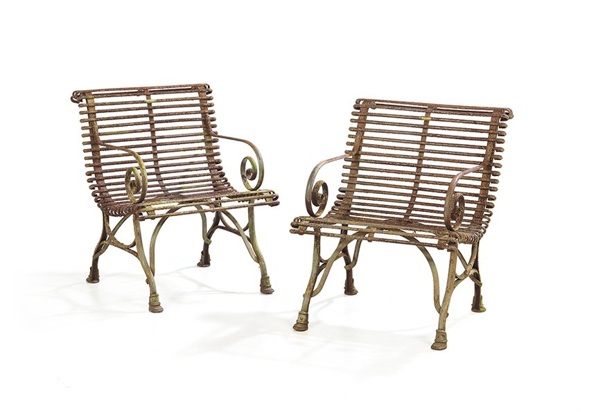 Pair of Arras Wrought Iron Garden Armchairs (1 of 2)