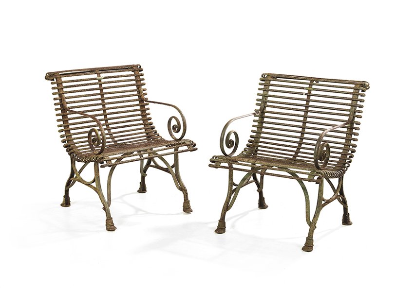 Pair of Arras Wrought Iron Garden Armchairs (1 of 2)