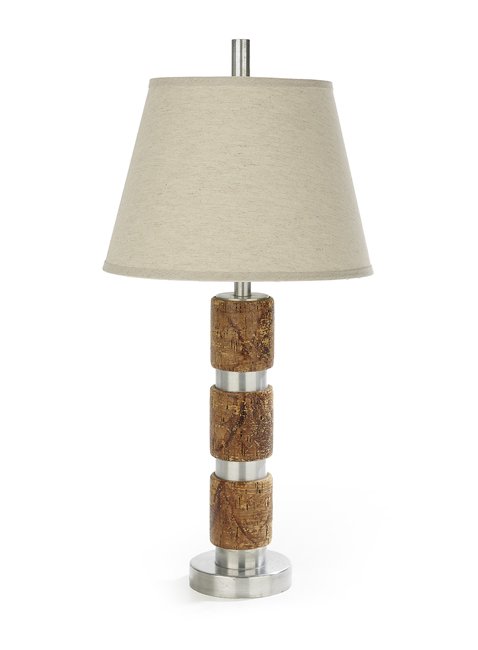 Spun Aluminum and Cork Table Lamp (1 of 1)
