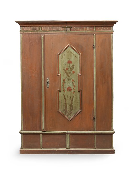 Continental Provincial Polychrome Armoire (1 of 2)