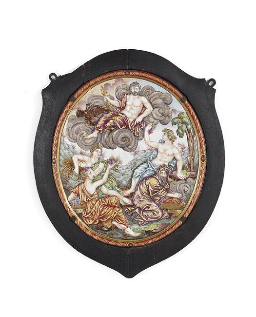 Capodimonte-Style Neoclassical Plaque (1 of 1)