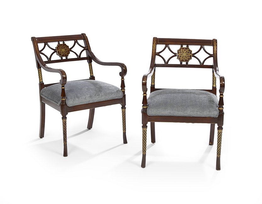 Pair of Regency-Style Armchairs (1 of 1)