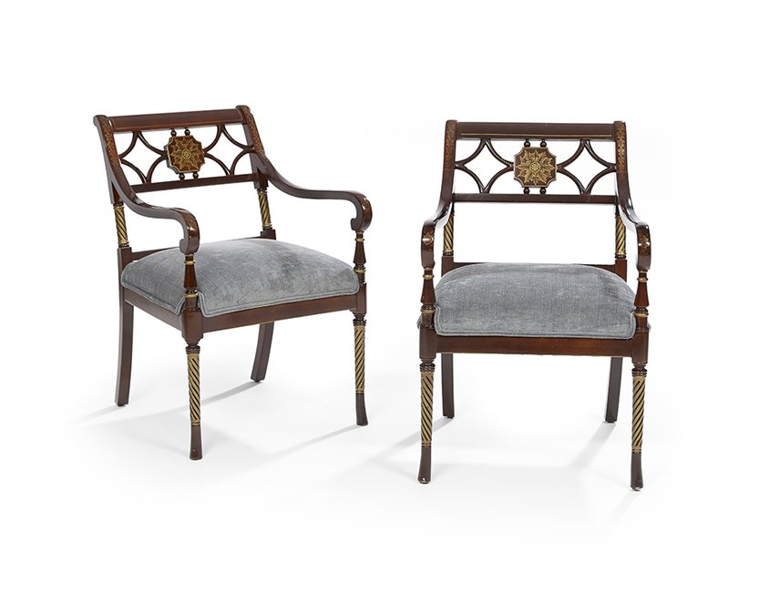 Pair of Regency-Style Armchairs (1 of 1)
