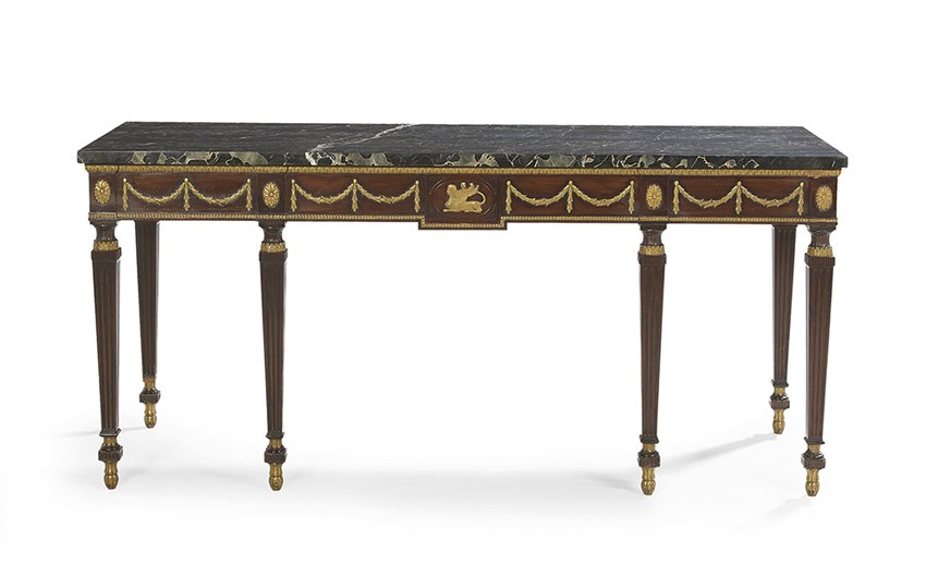 Empire-Style Mahogany and Marble-Top Server (1 of 1)