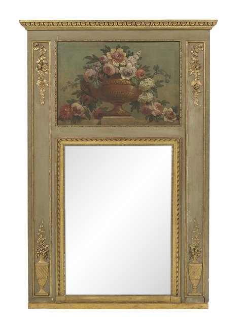 French Parcel-Gilt Trumeau Mirror (1 of 1)