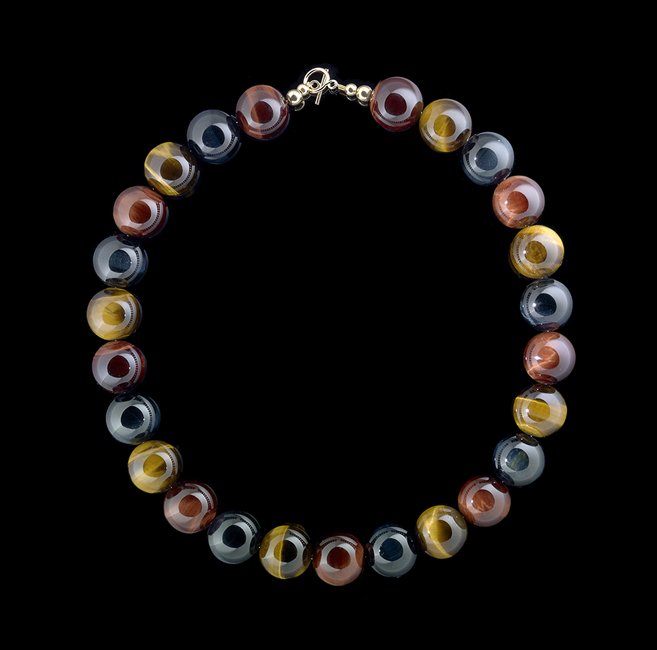 14 Kt. Yellow Gold and Tiger Eye Necklace (1 of 1)