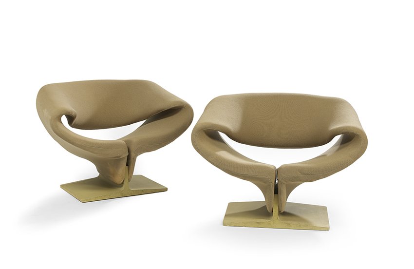 Pair of Pierre Paulin for Artifort Ribbon Chairs (1 of 1)