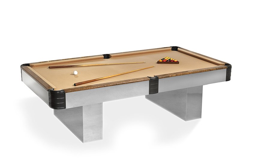 Mid-Century Modern Steel & Elm "Pace" Pool Table (1 of 4)