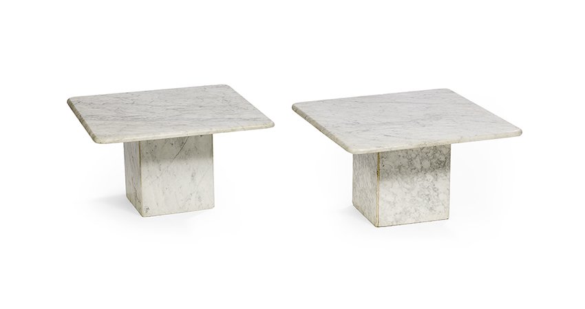 Pair of Contemporary Marble Low Tables (1 of 1)