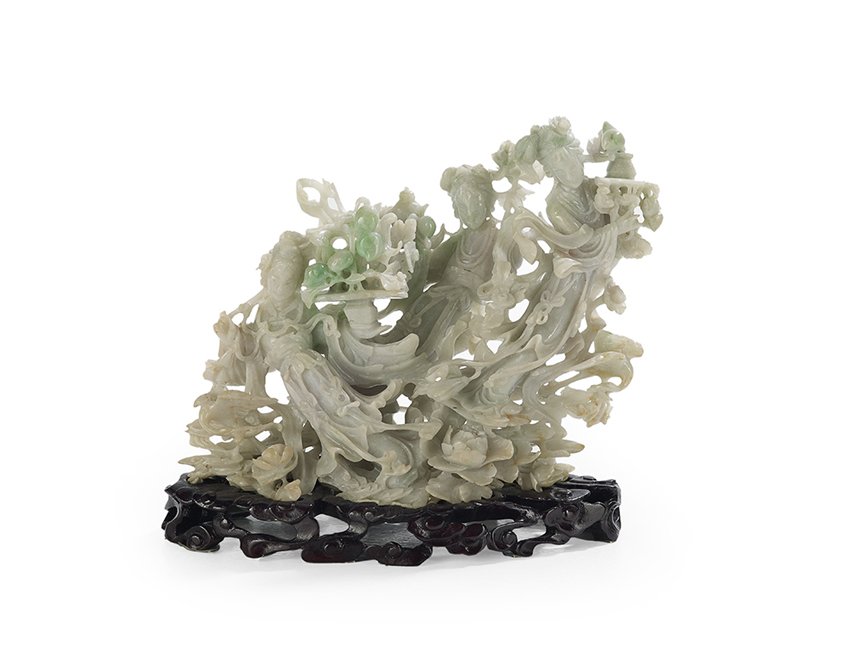Chinese Jade Carving on Stand (1 of 2)