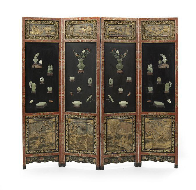 Chinese Four-Panel Screen (1 of 2)