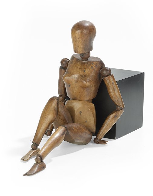 Continental Carved Walnut Artist's Lay Figure (1 of 1)