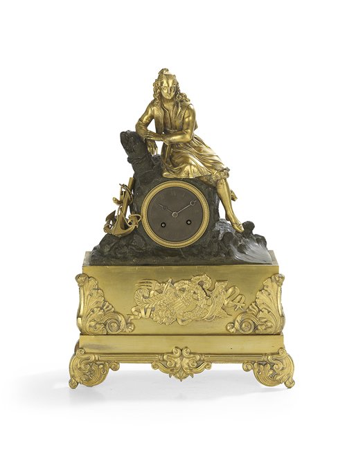 French Restauration Bronze Mantel Clock (1 of 7)