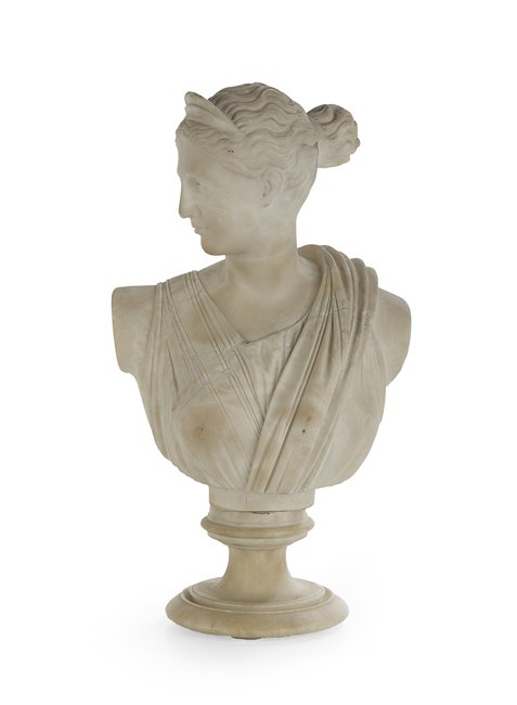 Italian Marble Bust of the "Diana of Versailles" (1 of 3)