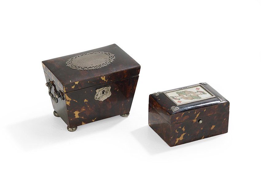 Two Victorian Silver-Mounted Tortoiseshell Boxes (1 of 2)