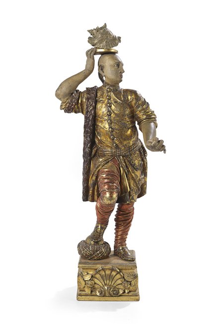 Rare Carved Wood Chinoiserie Tea Shop Figure (1 of 3)