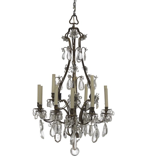 French Gilt-Bronze and Rock Crystal Chandelier (1 of 1)