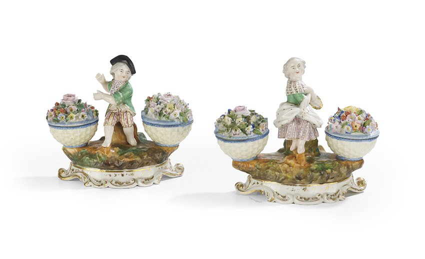 Pair of Jacob Petit Paris Porcelain Bonbonnieres (1 of 3)