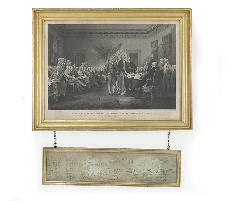 Engraving of "The Declaration of Independence" (1 of 2)