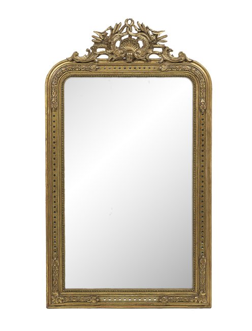 Unusual Napoleon III Giltwood Mirror (1 of 1)