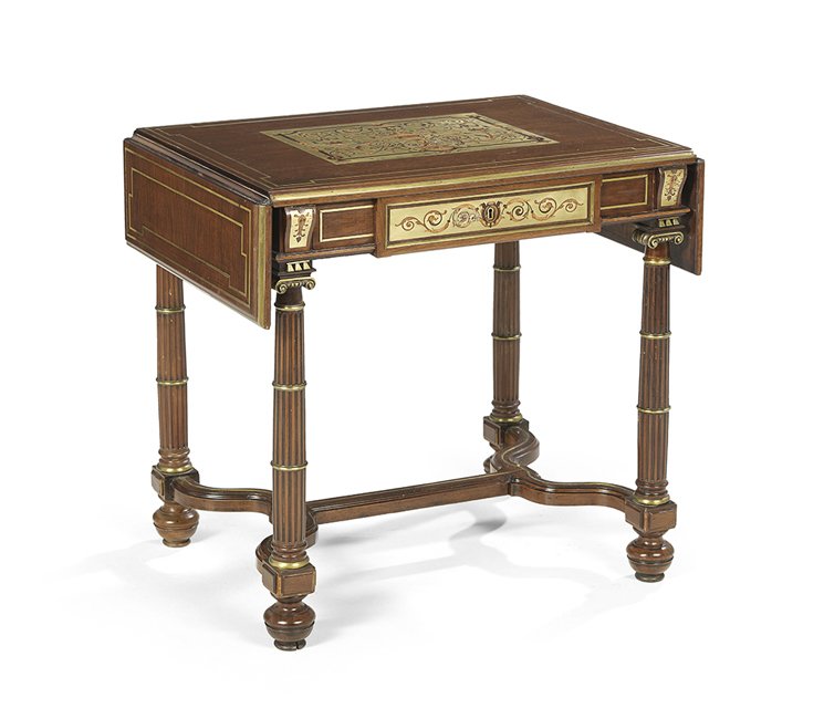 Napoleon III Mahogany Drop-Leaf Table (1 of 3)