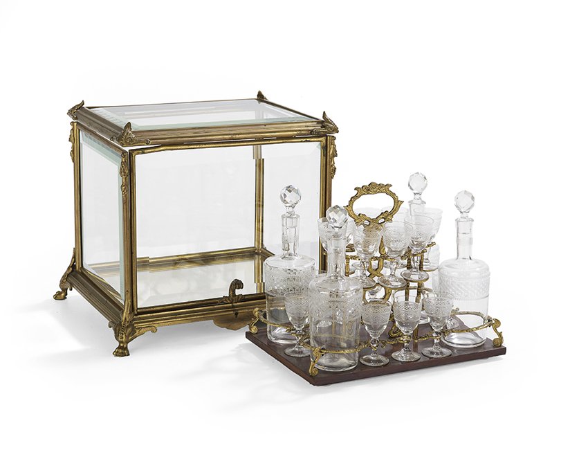 French Gilt-Bronze and Mahogany Cave a Liqueur (1 of 2)