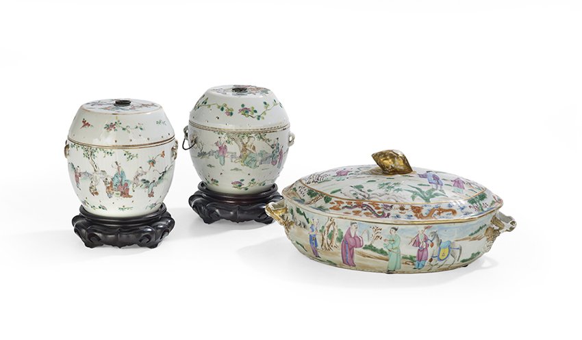 3 Pieces of Chinese Export Famille Rose Porcelain (1 of 1)