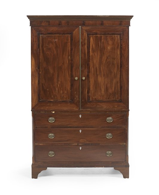 George III Mahogany Linen Press (1 of 2)