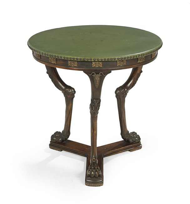 Empire-Style Mahogany Center Table (1 of 1)