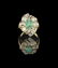 18 Kt. Gold, Emerald and Diamond Ring