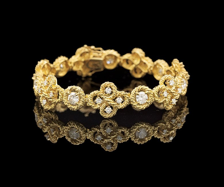 18 Kt. Gold and Diamond Bracelet (1 of 1)