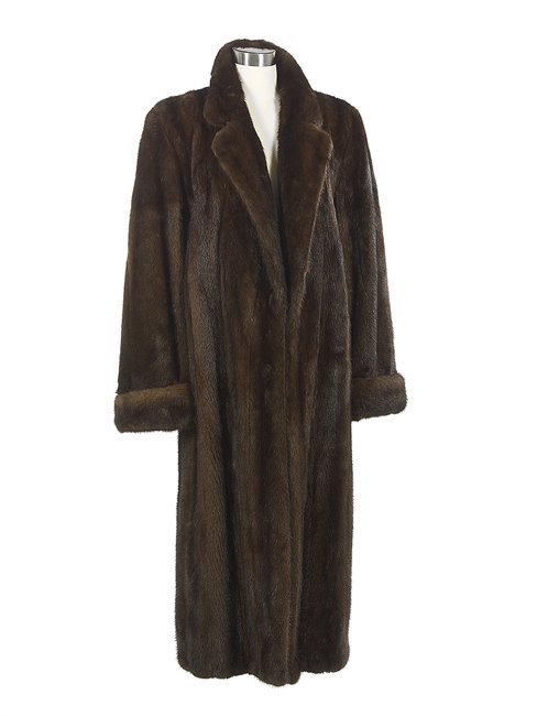 Chocolate Brown Mink Full-Length Coat (1 of 1)