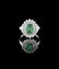 18 Kt. Gold, Emerald and Diamond Ring