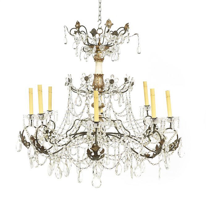 French Provincial Crystal Chandelier (1 of 1)