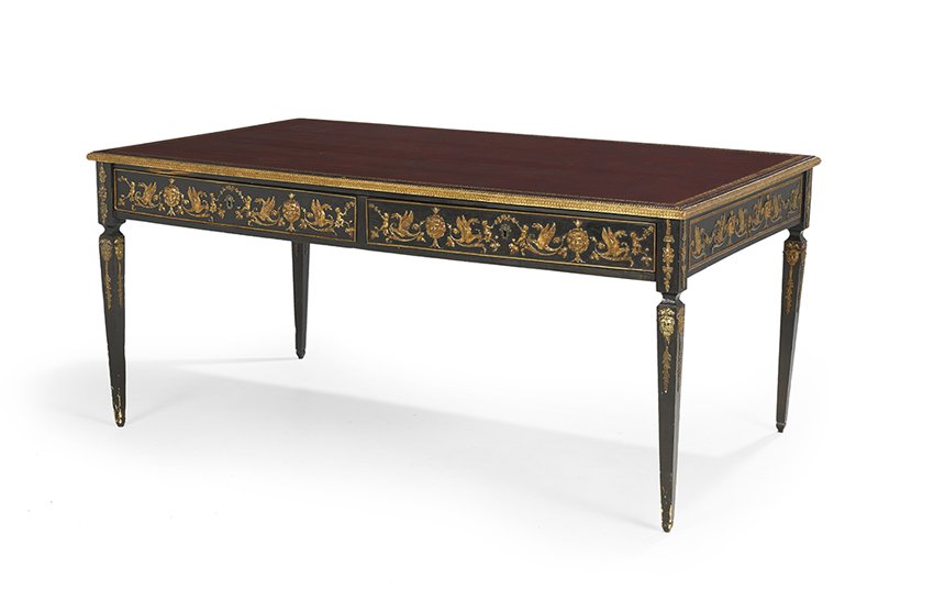 Empire-Style Ebonized Library Table (1 of 2)