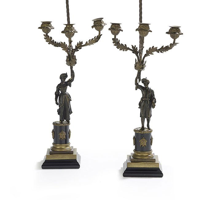 Pair of Louis-Philippe Figural Candelabra (1 of 2)