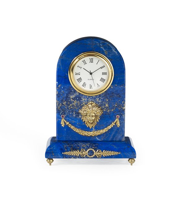 Lapis Lazuli and Gilt-Bronze Boudoir Clock (1 of 1)