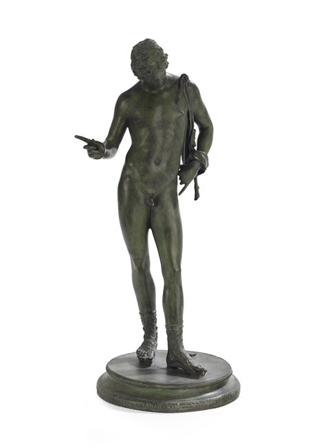 Italian Patinated Bronze of "Narcissus" (1 of 1)