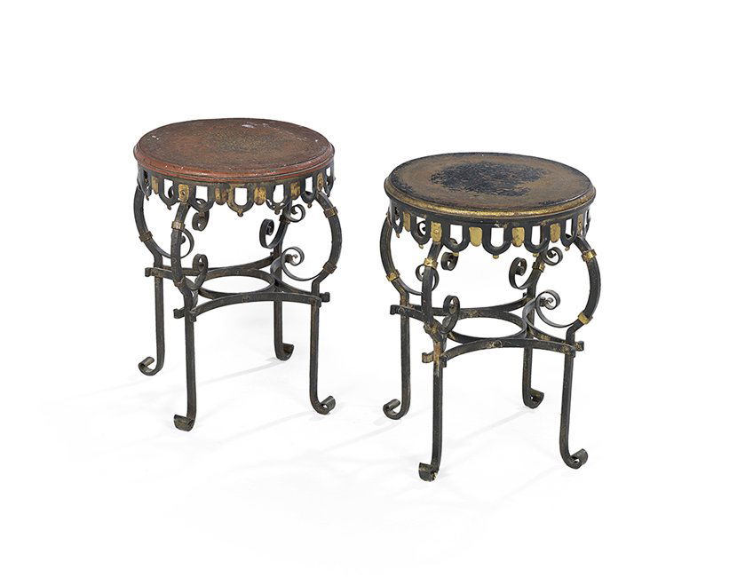 Pair of Napoleon III Iron Occasional Tables (1 of 1)