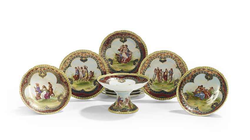 13-Piece Vienna-Style Partial Dessert Service (1 of 3)