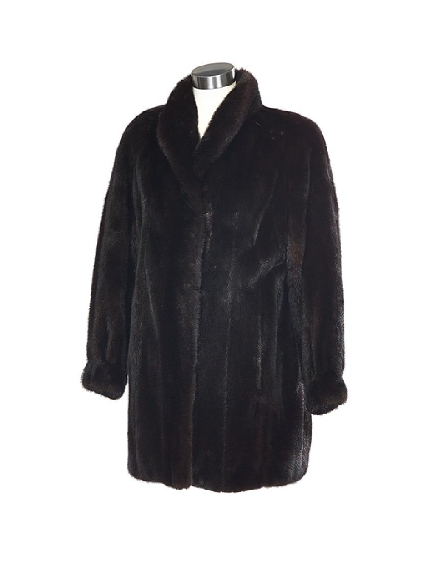 Vintage Dark Chocolate Brown Mink Stroller (1 of 1)