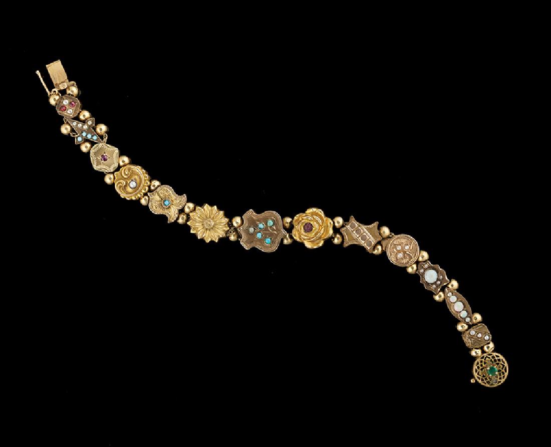 10/14 Kt. Gold and Gold-Filled Slide Bracelet (1 of 1)