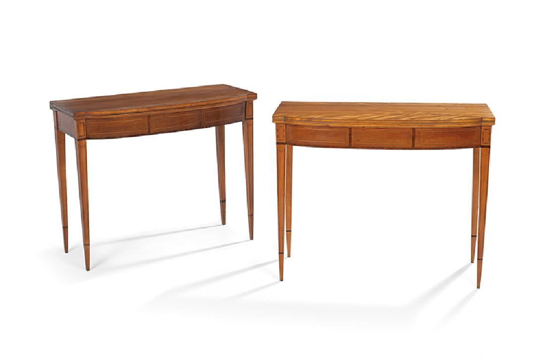 Two American Federal Birch Card Tables (1 of 2)