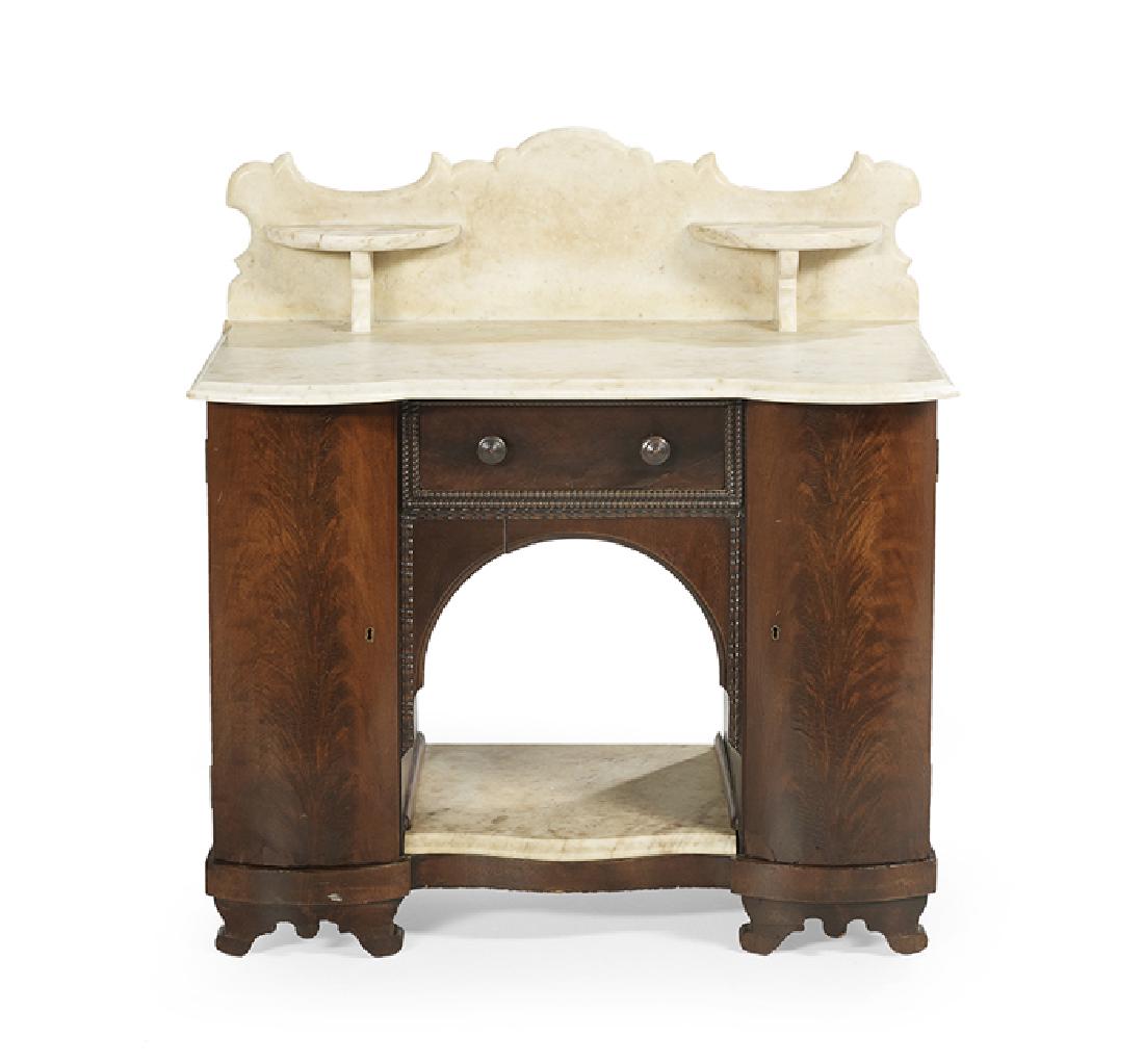American Late Classical Marble-Top Washstand (1 of 2)