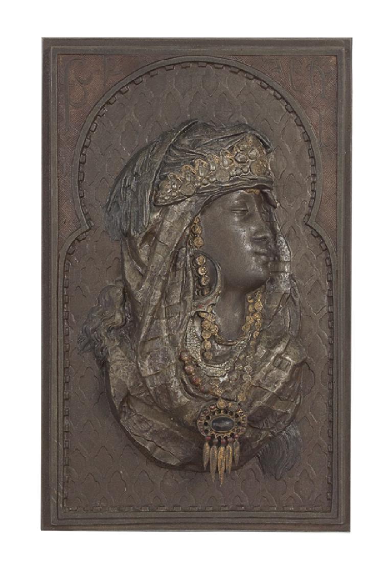 Continental Cast Iron Orientalist Wall Plaque (1 of 1)